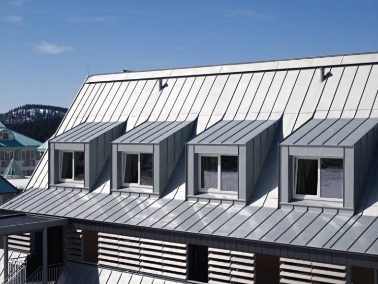 Standing-seam metal roof installed by Top Roofing