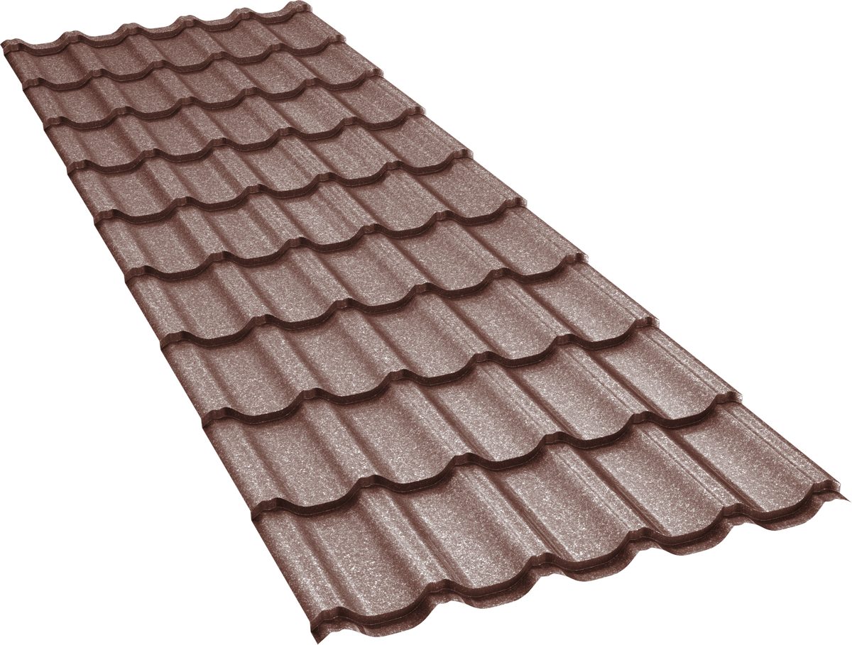 Țiglă metalică BILKA Gotic Grande Mat, RAL 8017 maro ciocolată