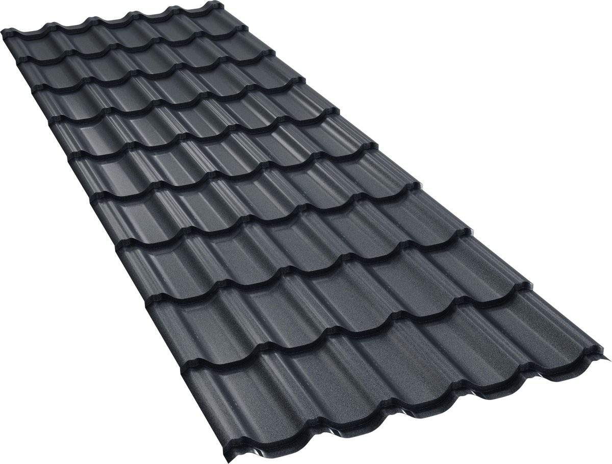 Țiglă metalică BILKA Gotic mat, RAL 7016 antracit