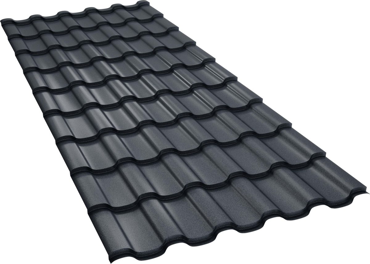 Țiglă metalică BILKA Iberic mat, RAL 7016 antracit