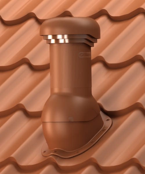 Coș de ventilație Ø150 mm PRO pentru țiglă metalică (orice profil)